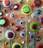 HANDMADE FUSED GLASS 'IN THE GARDEN' PICTURE. - Image 3