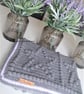 Star crochet blanket, Bed blanket, Large chunky Afghan, Sofa blanket, Grey blank - Image 3