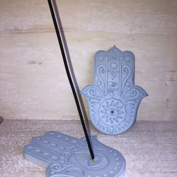  A pair of Incense stick holder in hand shape 