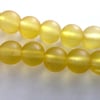 8mm yellow frosted beads