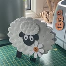 Sheep with flower card
