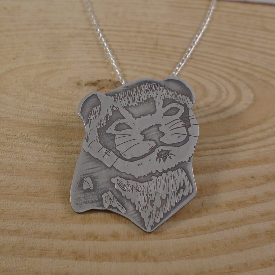 Sterling Silver Ferret Necklace