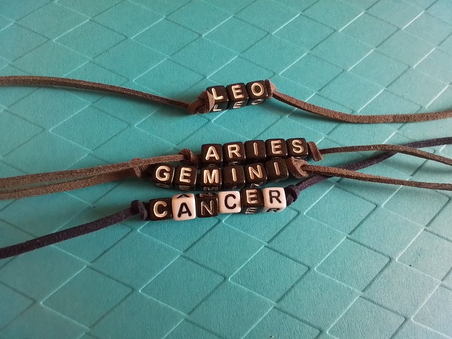 Zodiac sign bracelet. Bracelet. Friendship bracelet.