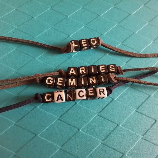 Zodiac sign bracelet. Bracelet. Friendship bracelet.