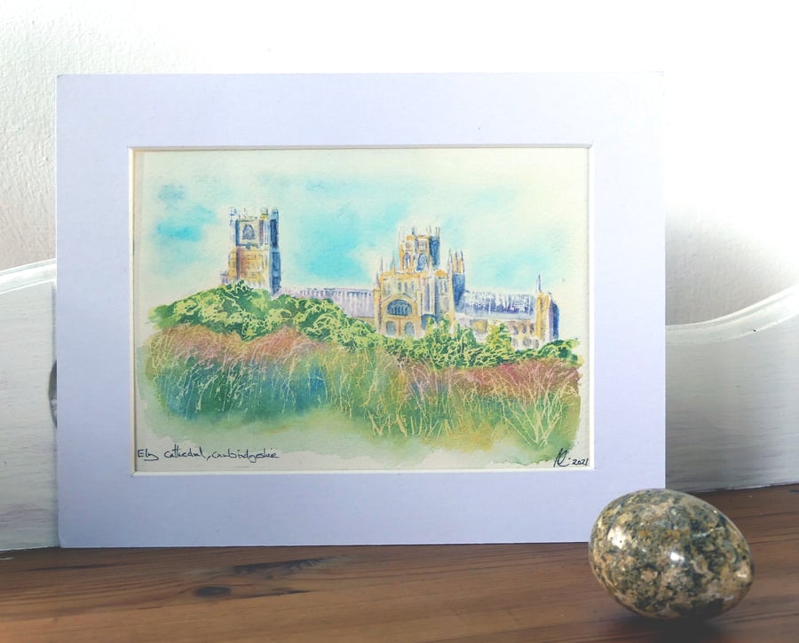 Ely Cathedral Original Watercolour Painting