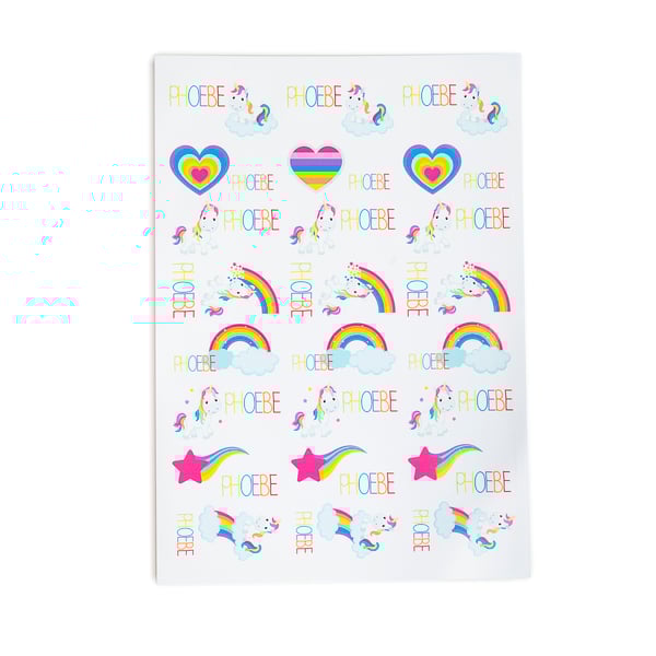 Personalised Unicorn Stickers