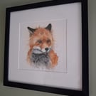 Fox Watercolour Painting 