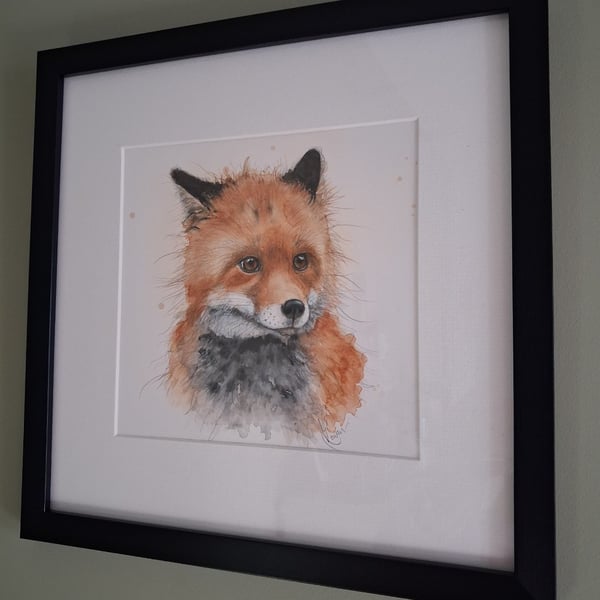 Fox Watercolour Painting 