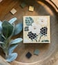 Mosaic Floral Art - Blackberry Mosaic Wall Plaque in Pale Yellow - Image 2