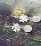 Sterling silver and moonstone earrings inspired by lichen - Image 6