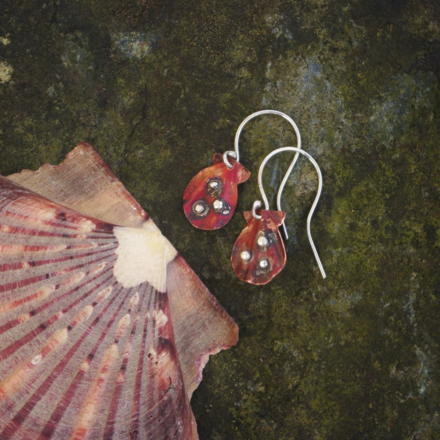 Copper Shell Earrings