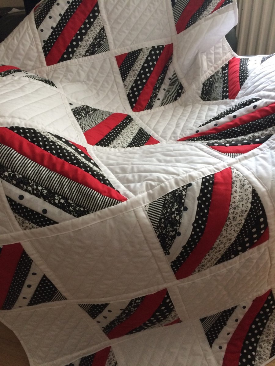 Machine Quilted Strip Quilt
