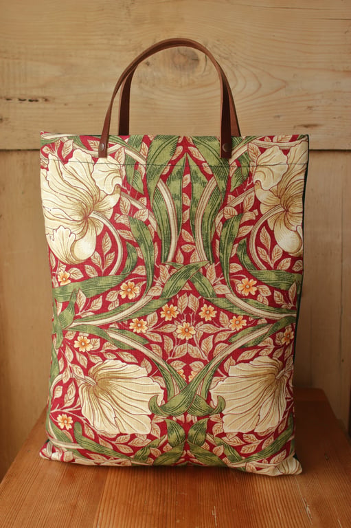 William Morris Small Tote Bag Pimpernel Red