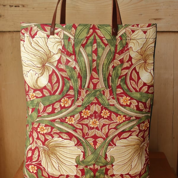 William Morris Small Tote Bag Pimpernel Red