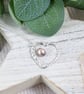 Heart Necklace in Sterling Silver with Champagne Pearl - Image 2