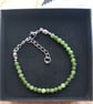 Green Peridot beaded bracelet  - Image 2