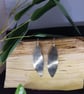 Silver leaf drop earrings - Image 1