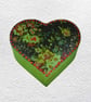 Heart: Decorated Wooden Trinket Keepsake Box 13cm
