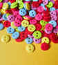 100 Assorted 9mm  Acrylic Buttons  2 holes - Image 4