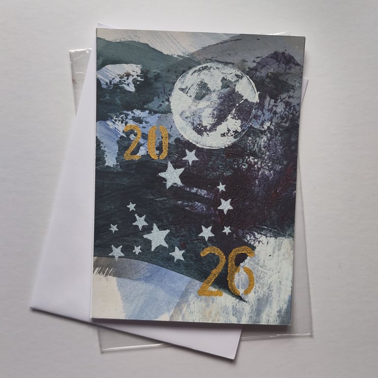 Art Card 5 x 7" Original Painting 'Lunar' Series No.1