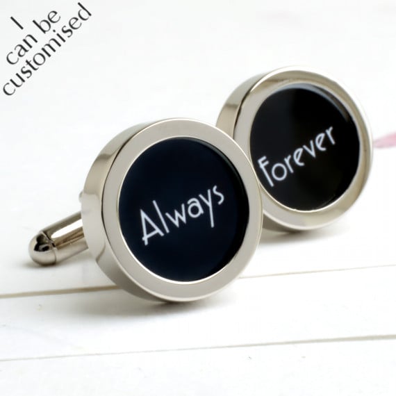 Always and Forever Cufflinks for Weddings and Special Someone in Art Deco 1920s 