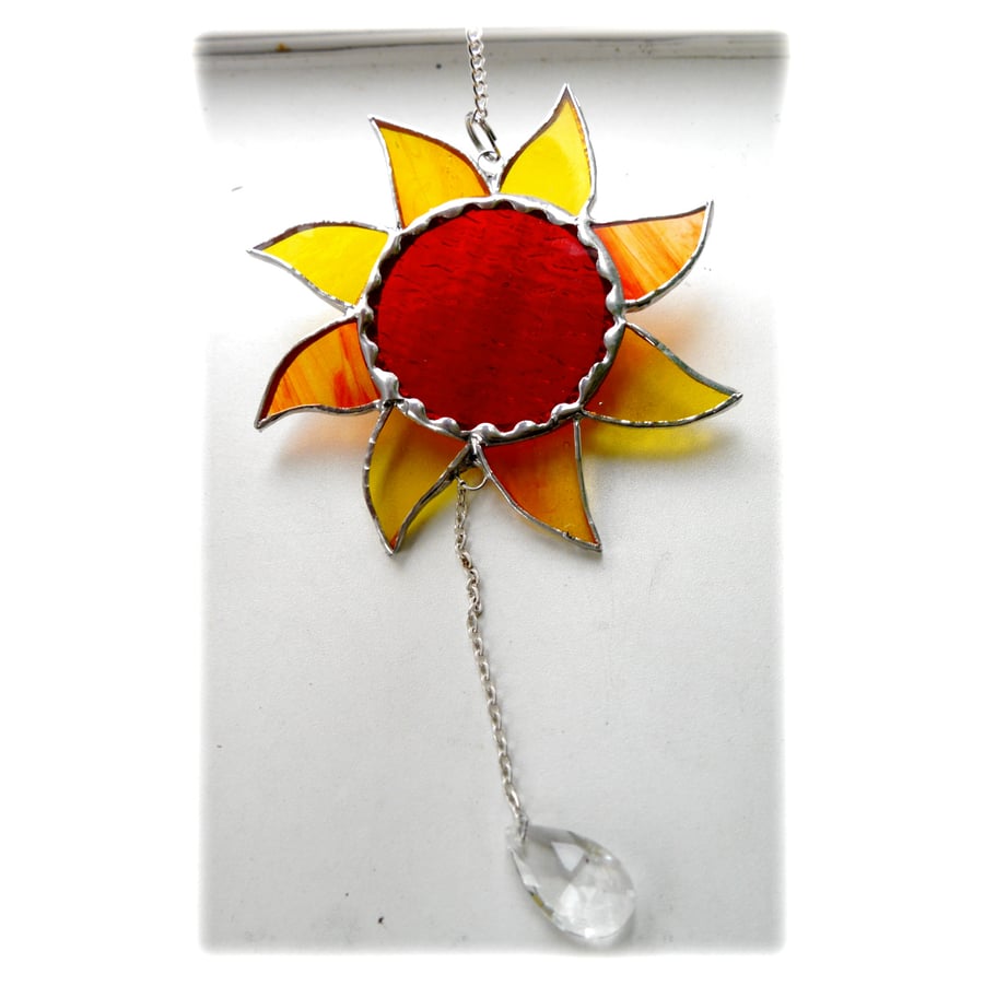 Sun Suncatcher Stained Glass Handmade Sunshine 013