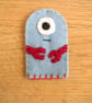 Robot Felt Finger Puppet Hand Sewn - Image 1