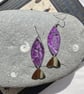 Fish shaped recycled tin earrings  - Image 1