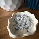 Ceramic pressed poppy dish