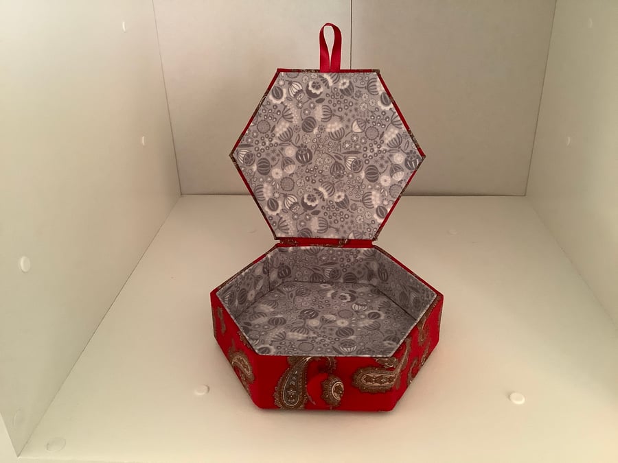 Fabric covered jewellery box