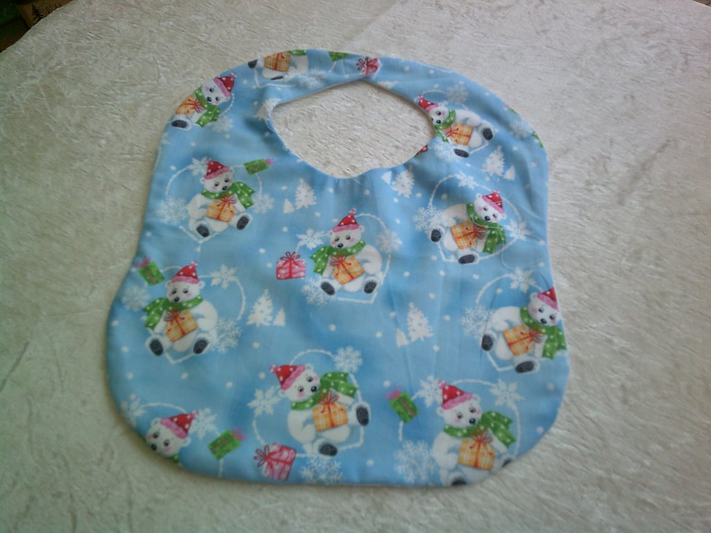 Polar Bears with Parcels Christmas Bib