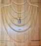 Handmade Silver Tone Necklace with Clear Resin Drop Pendant & Silver Leaf - Image 3