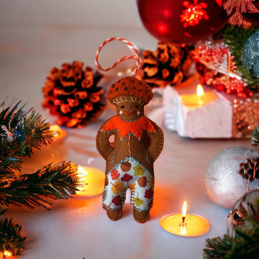 Christmas Gift Wool Felt Handmade Toadstool Person