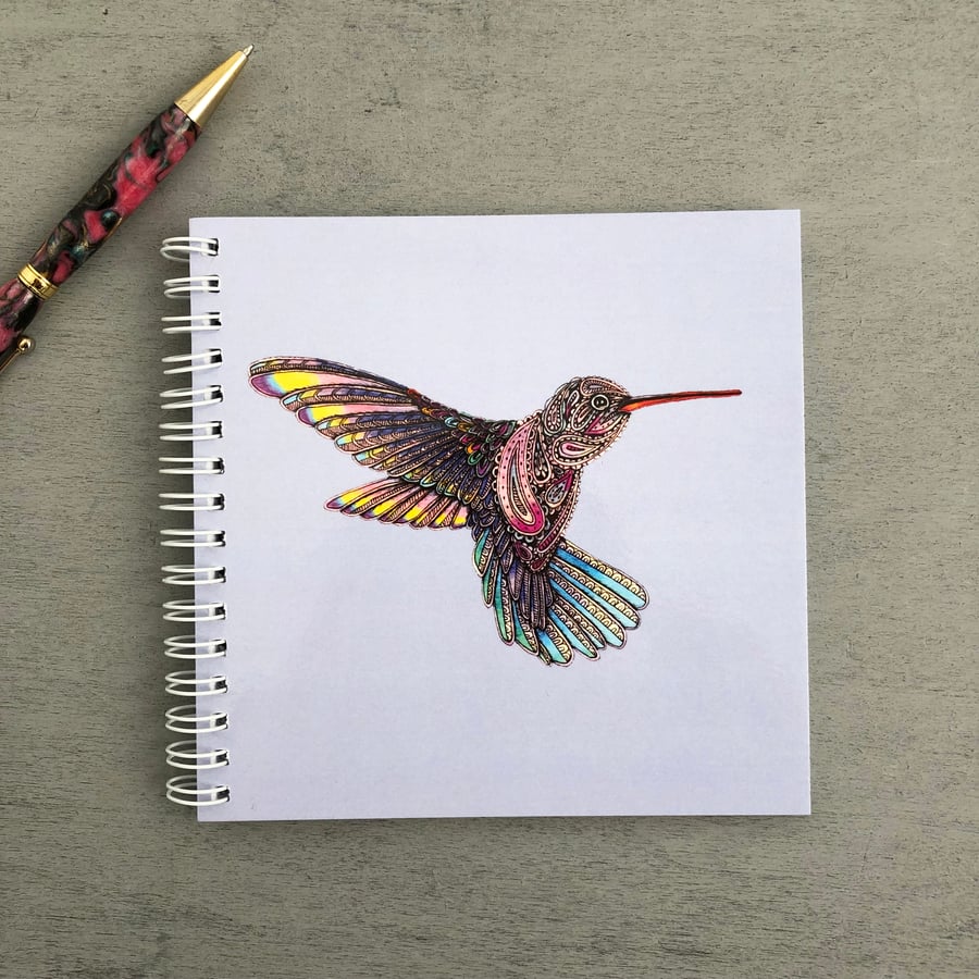 SALE 'Hummingbird' Square Notebook