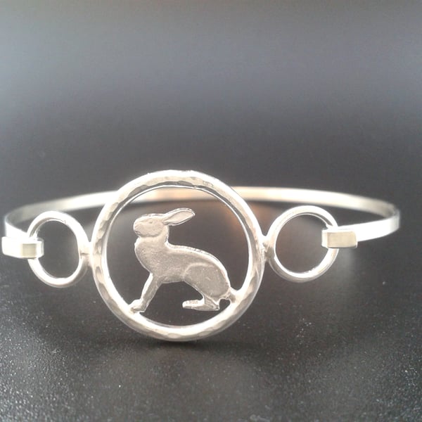 Silver Hare Bangle