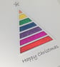 Rainbow glitter tree Christmas card - Image 2