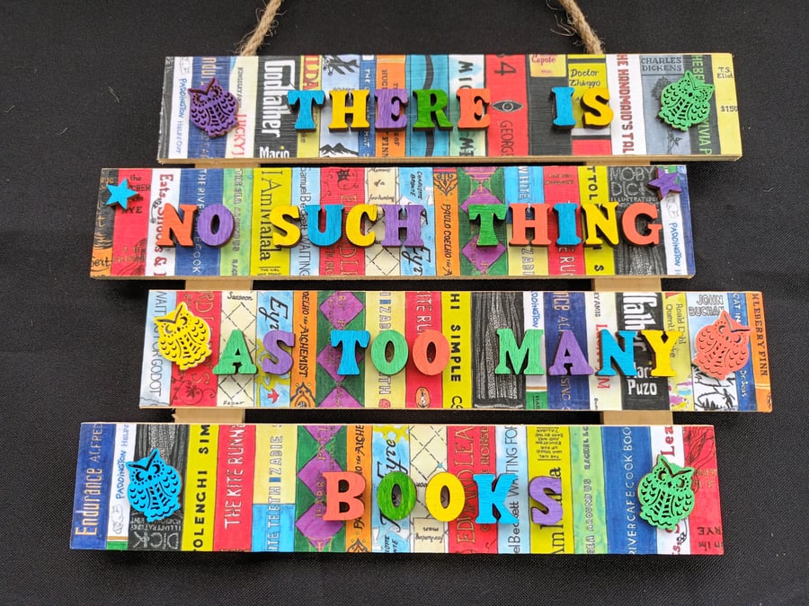 Hand decorated hanging wooden sign 