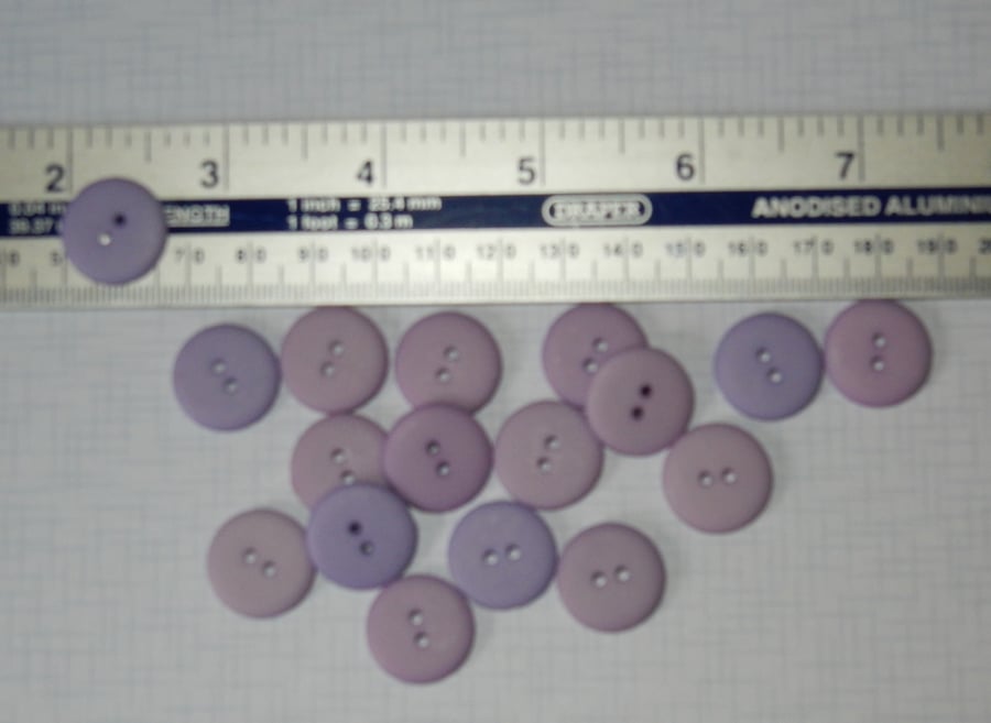 Matte lilac buttons 17mm