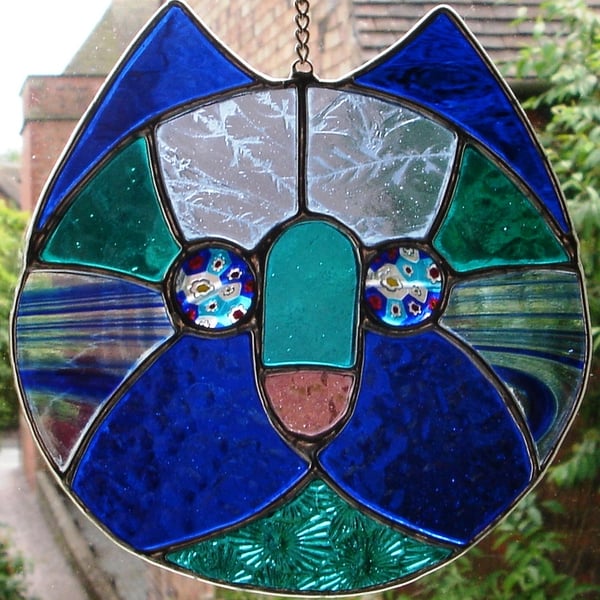 STAINED GLASS CAT 