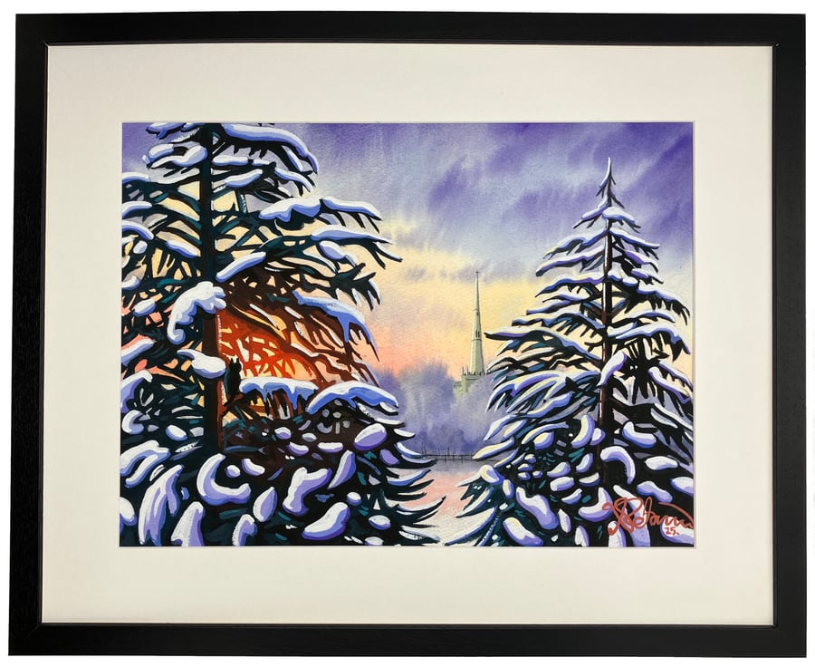 St Ives Parish Church, Framed Art Print 20"x16" Frame Cambridgeshire Landscape