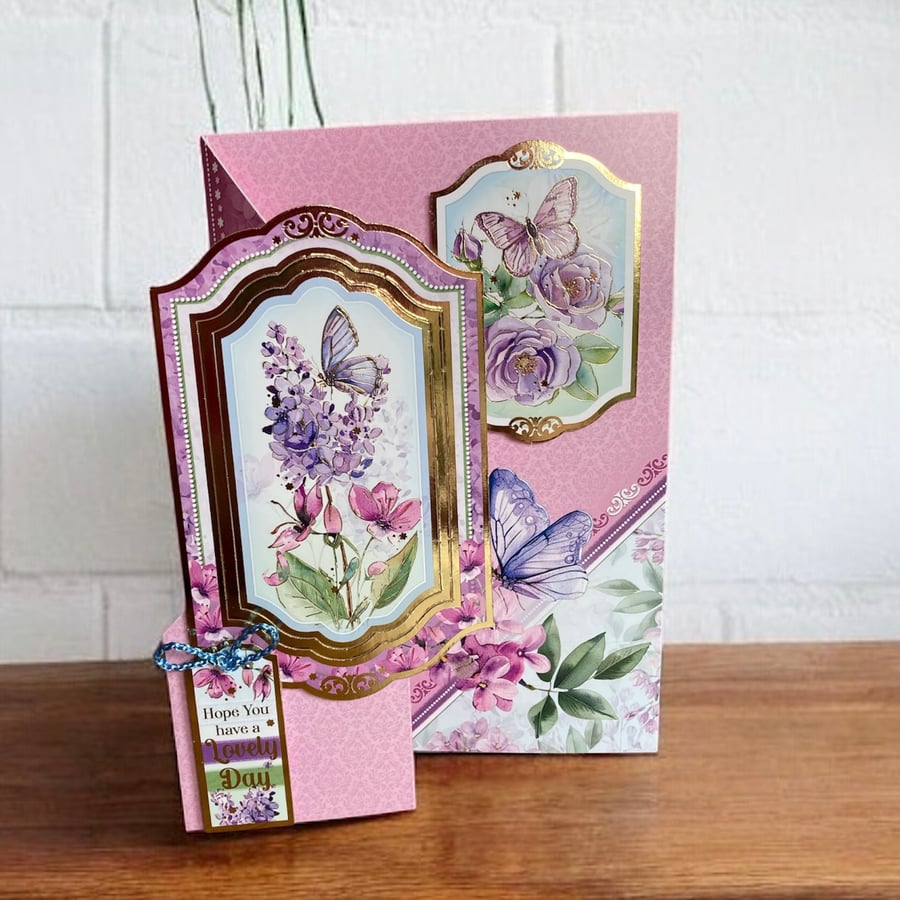 Zigzag Butterfly Birthday Card. Birthday Card.