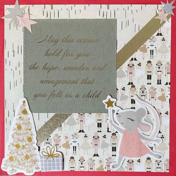 Christmas Card. Christmas Card with a mouse and lovely message.