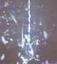 Suncatcher with pear prism and blue and clear beads handmade sparkly unique - Image 2