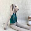 Handcrafted Textile Doll- Bennie the Rabbit