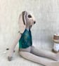 Handcrafted Textile Doll- Bennie the Rabbit