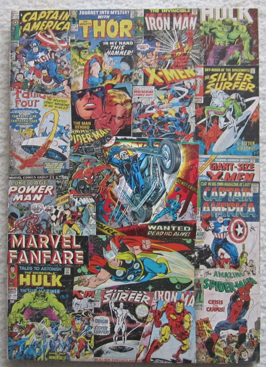 Marvel Ghost Rider, Hulk, Iron Man, Thor & more - A4 Decoupage Wall Hanging