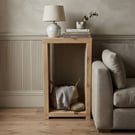 Handmade Rustic Solid Wood Sofa Unit Side Table - Reclaimed - Recycled