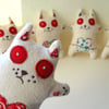 embroidered zombie kittens