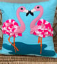 A Touch of Flamingo. Two Cushions with Flamingo Decoration. Holiday Memories  - Image 5