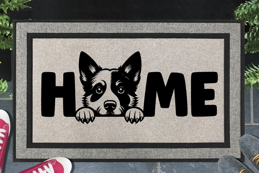 Australian Cattle Dog Home Door Mat No.1 - All Weather Welcome Mat - 45x70cm 